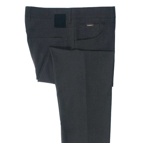 Alberto Dark Grey Tom Cermica Comfort Fit Pants - Picture 1 of 4